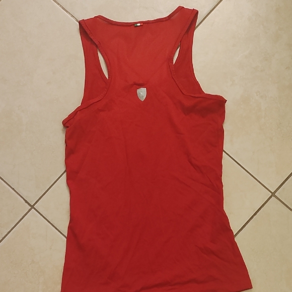 Puma Red Racerback Tank with Silver Crest Logo - Picture 7 of 7